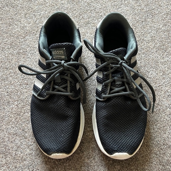 Adidas Cloudfoam Grey Black Running Lightweight Sneaker Shoes 28Y001 Women’s 9.5 - Picture 4 of 11